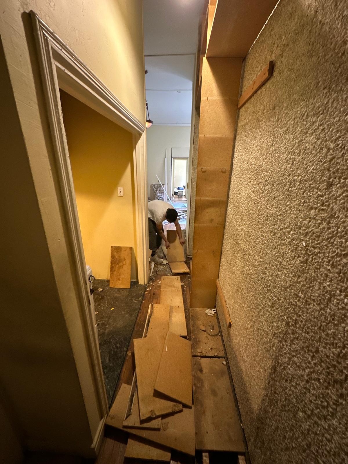 Before — Galley Kitchen & Hall