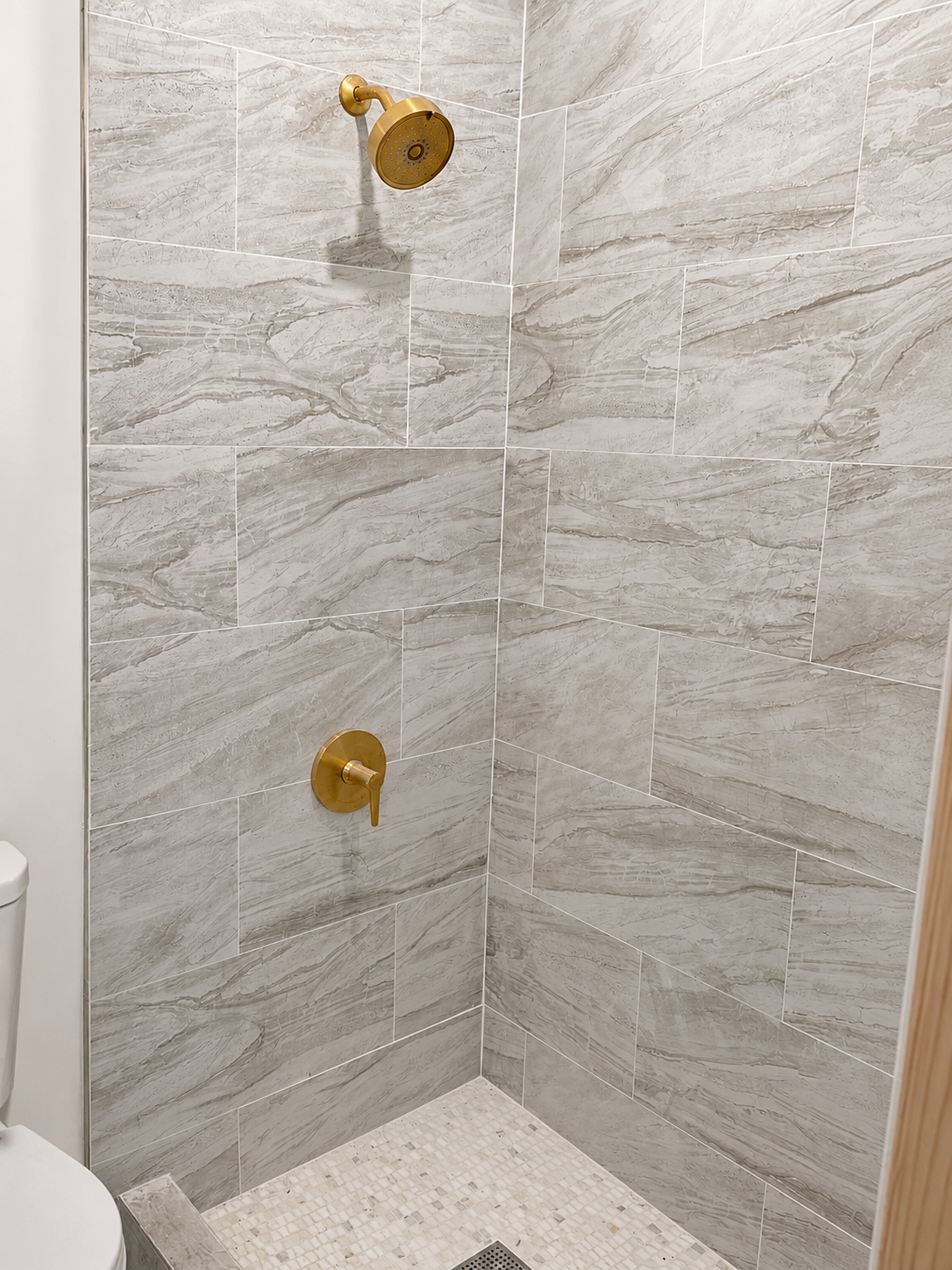 After — Marble Walk-In Bath